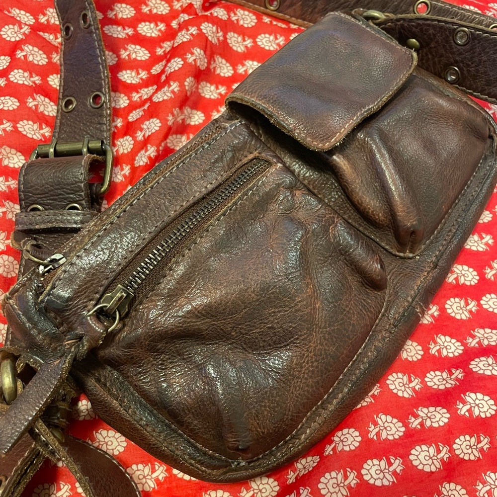 Free People Brown Leather Crossbody Bag - Picture 4 of 5
